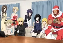 bakemonogatari christmas oshino shinobu curtains anime anime boys saber boku wa tomodachi ga sukuna Art HD Wallpaper